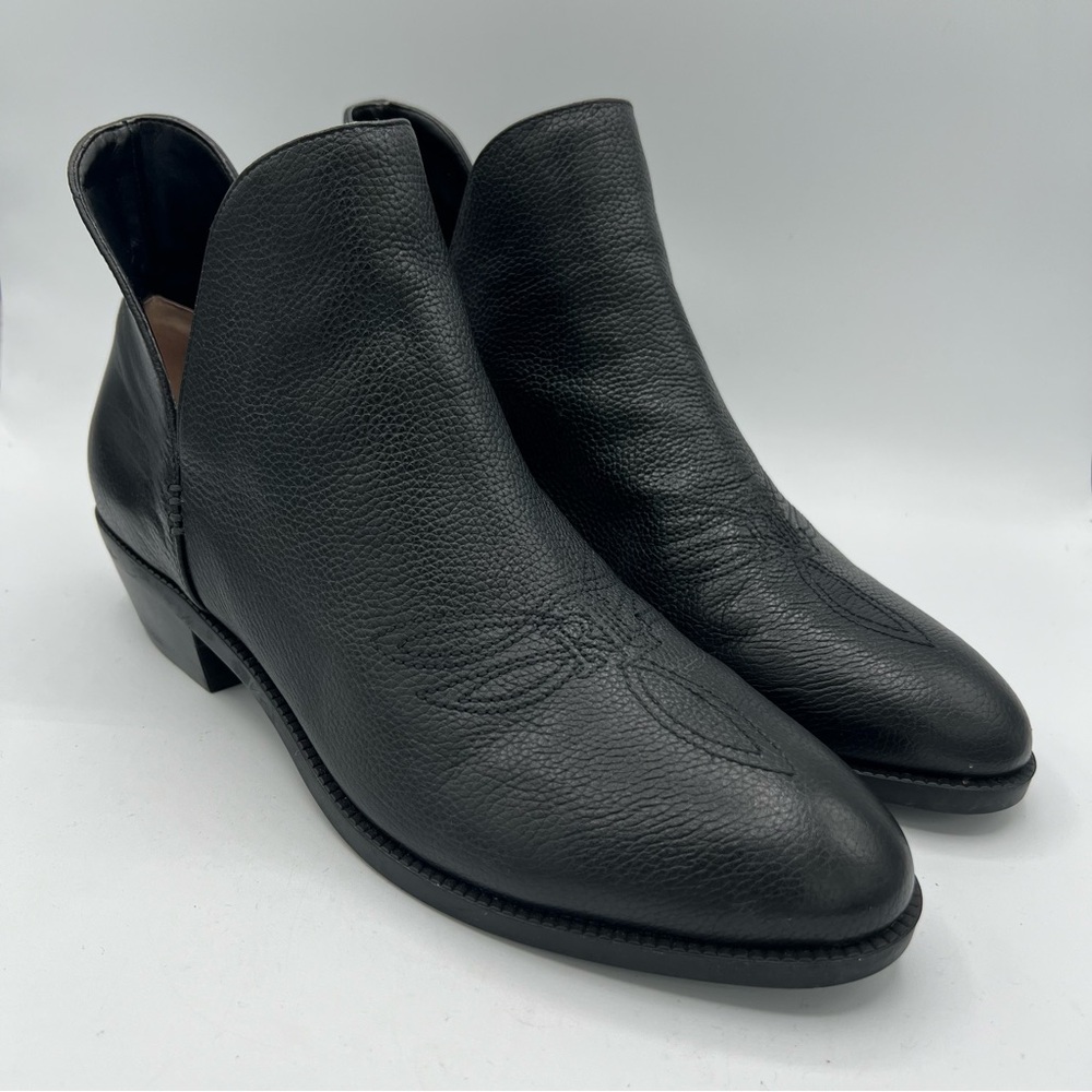 Lauren Ralph Lauren‎ Prestyn Monogram Western Ankle Boots Women’s 9.5 Black EUC